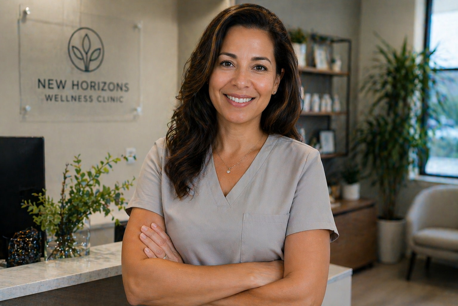 Business owner in a wellness clinic